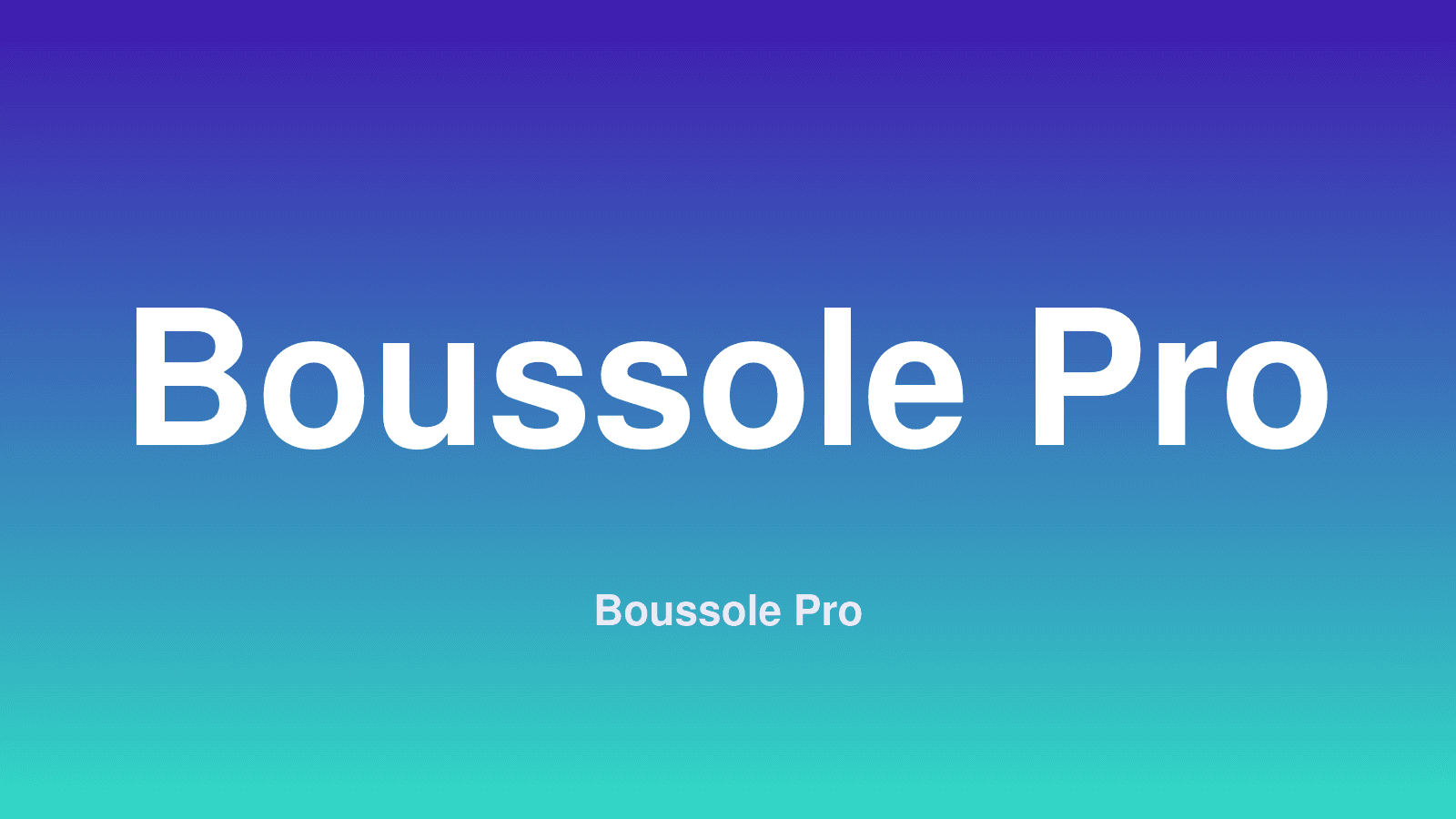 Boussole Pro